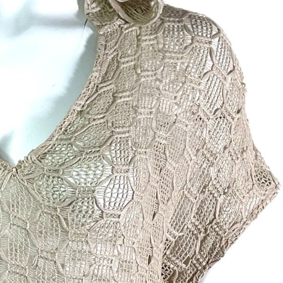 Trina Turk crochet hooded cover up/ kimono S - Picture 10 of 11